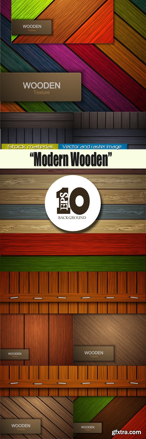 Wooden backgrounds in Vector - Modern style