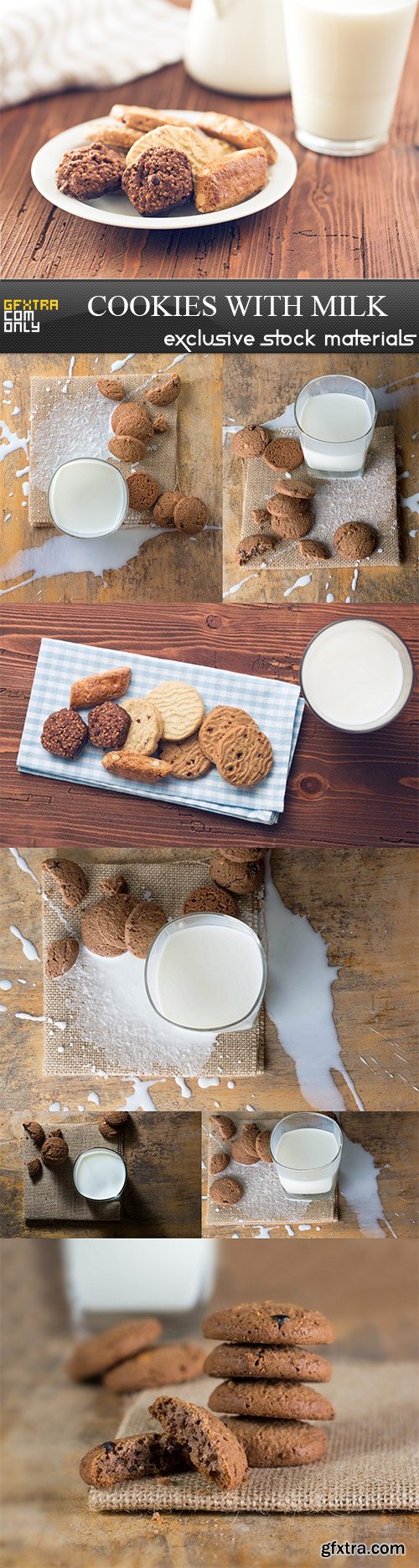 Cookies with milk - 8 UHQ JPEG