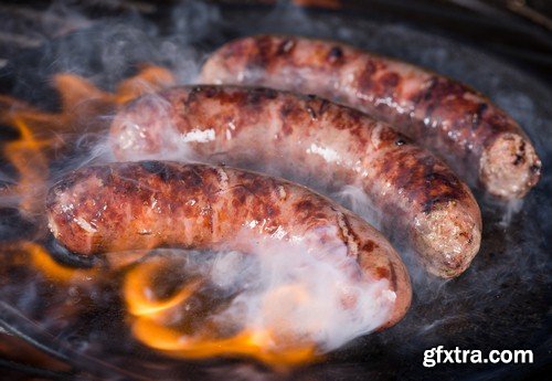 Grilled sausages