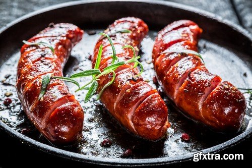 Grilled sausages