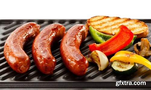 Grilled sausages