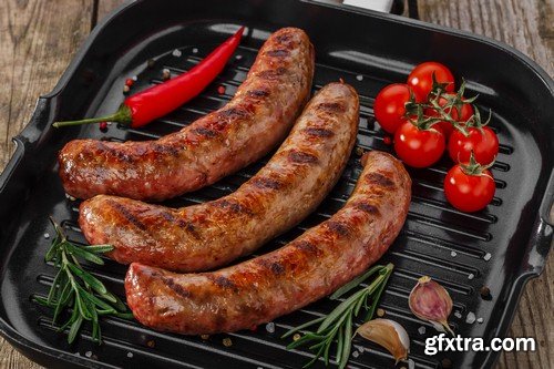 Grilled sausages