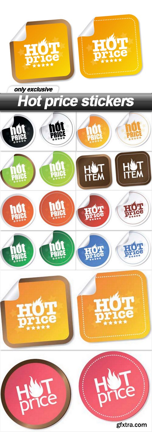 Hot price stickers - 10 EPS