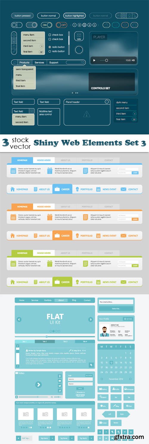 Vectors - Shiny Web Elements Set 3