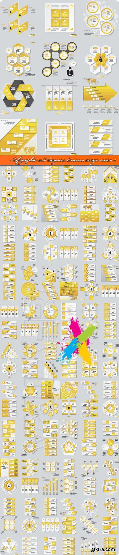 Infographic and diagram business design vector 4