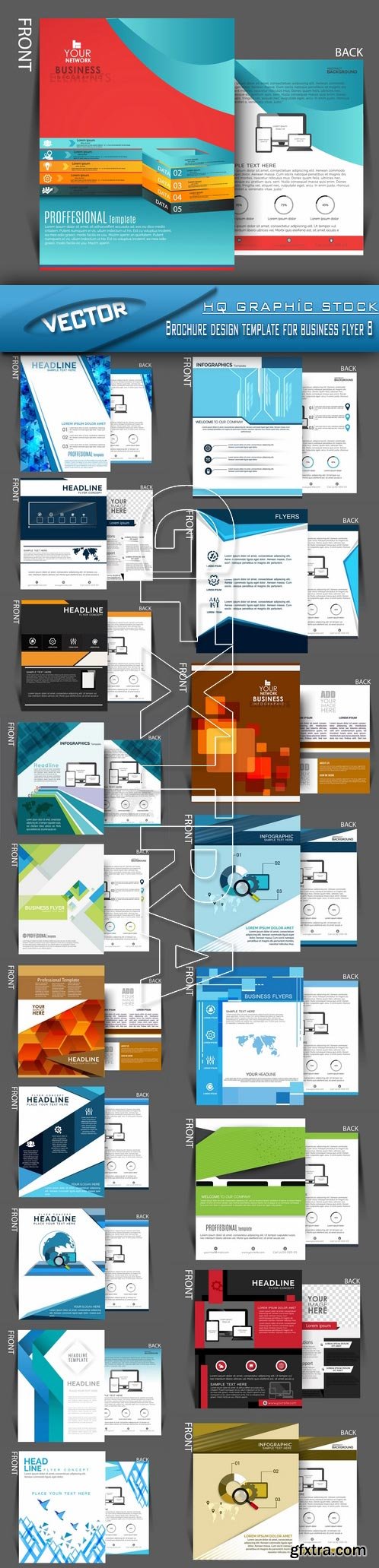 Stock Vector - Brochure design template for business flyer 8