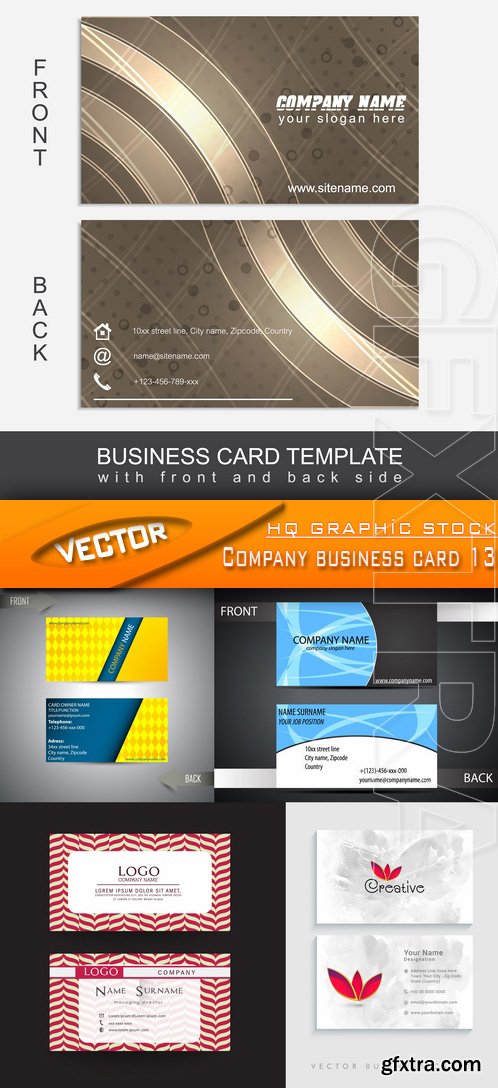 Stock Vector - Company business card 13