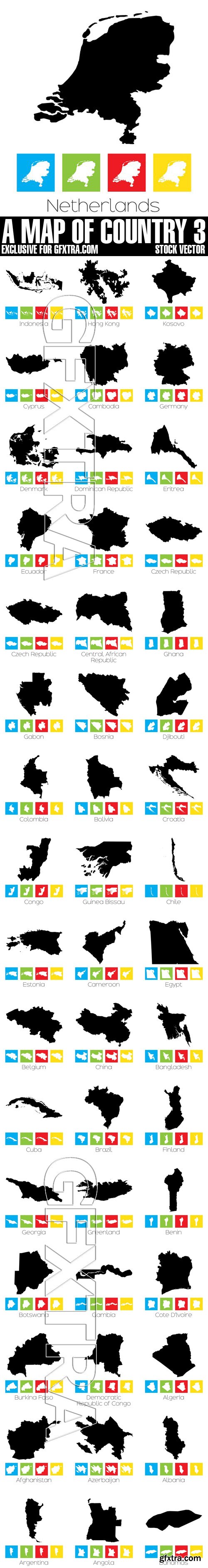 Stock Vectors - A Map Of Country 3