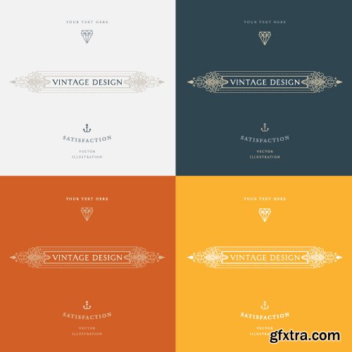 Luxury Logos restaurant hotel boutique heraldic design vector