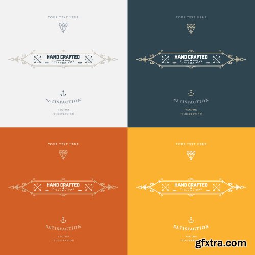 Luxury Logos restaurant hotel boutique heraldic design vector