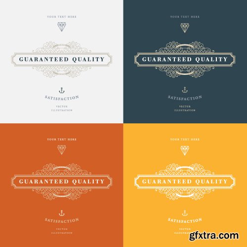 Luxury Logos restaurant hotel boutique heraldic design vector