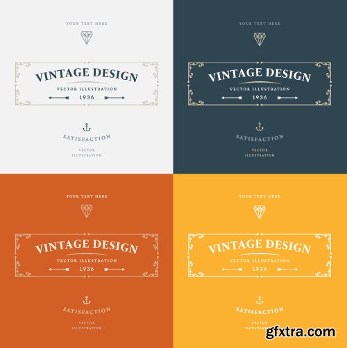 Luxury Logos restaurant hotel boutique heraldic design vector