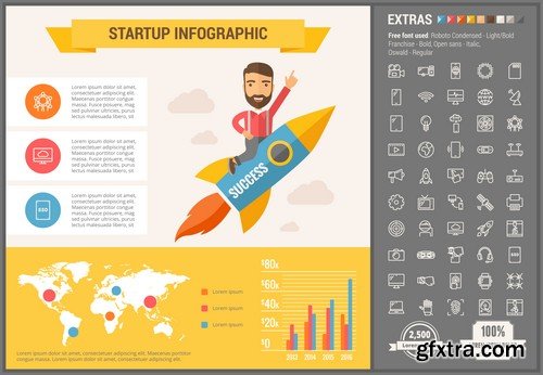 Stock Vectors - Infographic template and elements, 55xEPS