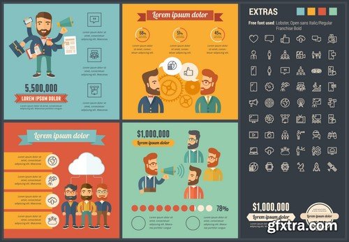 Stock Vectors - Infographic template and elements, 55xEPS