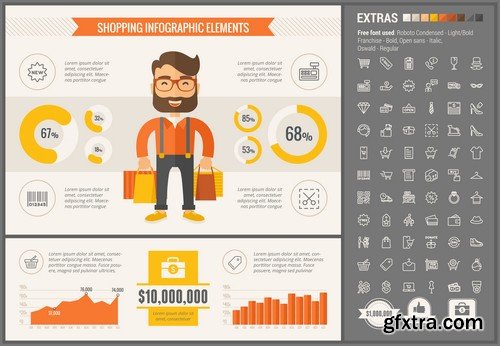 Stock Vectors - Infographic template and elements, 55xEPS