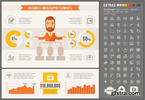 Stock Vectors - Infographic template and elements, 55xEPS