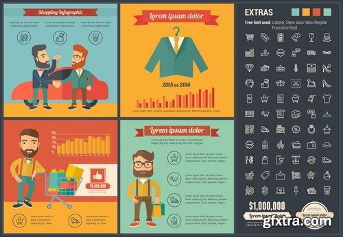 Stock Vectors - Infographic template and elements, 55xEPS