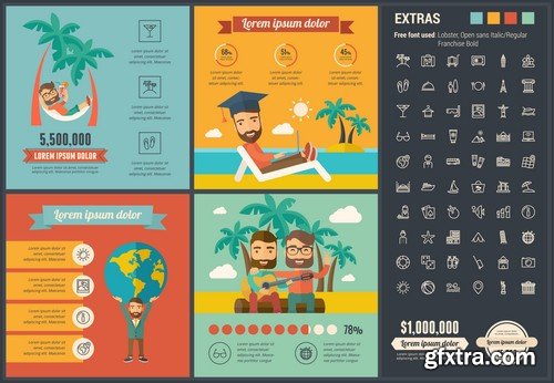 Stock Vectors - Infographic template and elements, 55xEPS