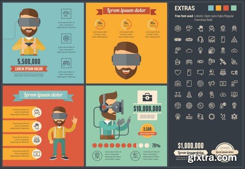 Stock Vectors - Infographic template and elements, 55xEPS