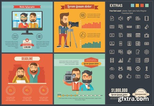 Stock Vectors - Infographic template and elements, 55xEPS