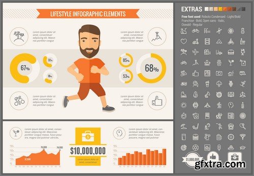 Stock Vectors - Infographic template and elements, 55xEPS