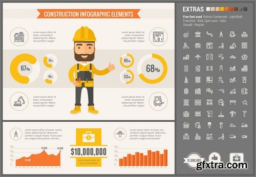 Stock Vectors - Infographic template and elements, 55xEPS