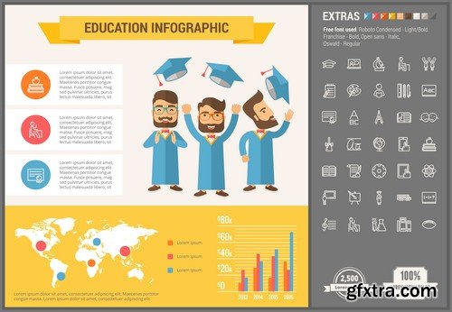 Stock Vectors - Infographic template and elements, 55xEPS