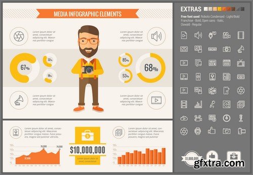 Stock Vectors - Infographic template and elements, 55xEPS