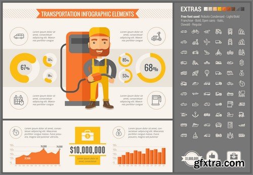 Stock Vectors - Infographic template and elements, 55xEPS