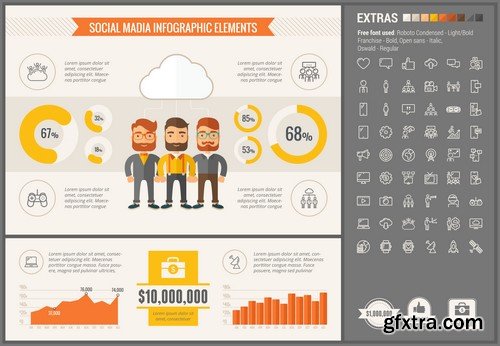 Stock Vectors - Infographic template and elements, 55xEPS