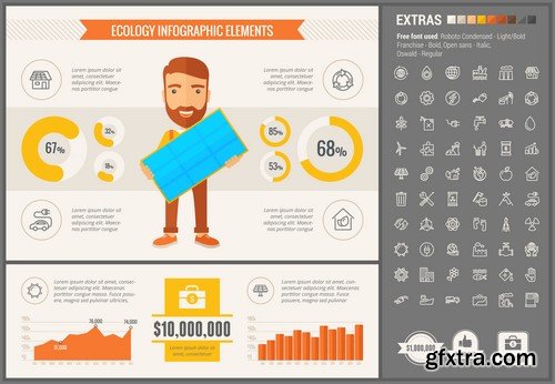 Stock Vectors - Infographic template and elements, 55xEPS