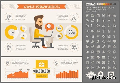 Stock Vectors - Infographic template and elements, 55xEPS