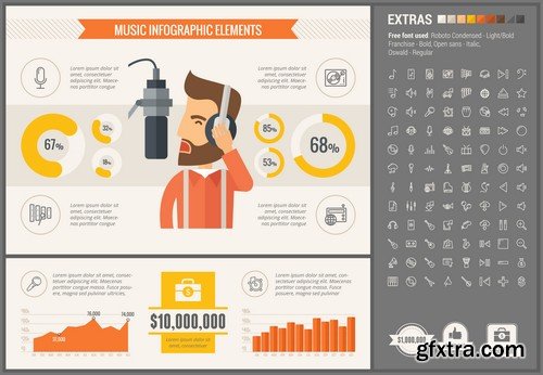 Stock Vectors - Infographic template and elements, 55xEPS