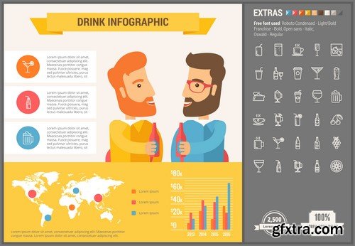 Stock Vectors - Infographic template and elements, 55xEPS