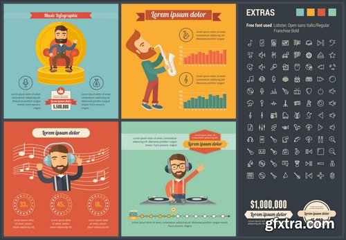 Stock Vectors - Infographic template and elements, 55xEPS