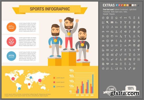 Stock Vectors - Infographic template and elements, 55xEPS