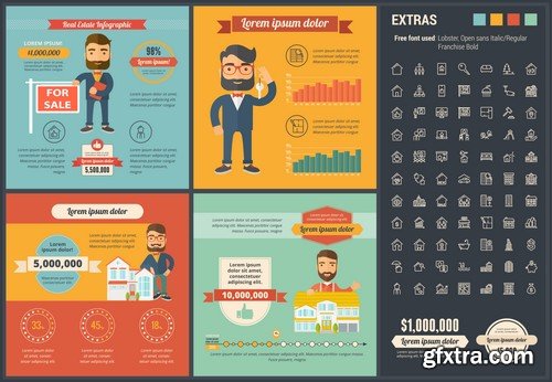 Stock Vectors - Infographic template and elements, 55xEPS