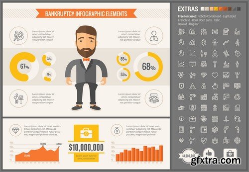 Stock Vectors - Infographic template and elements, 55xEPS