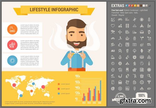 Stock Vectors - Infographic template and elements, 55xEPS