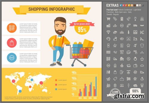 Stock Vectors - Infographic template and elements, 55xEPS