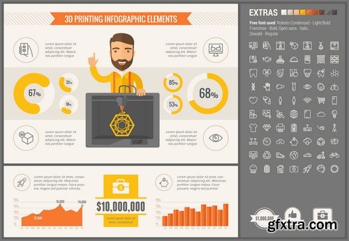 Stock Vectors - Infographic template and elements, 55xEPS