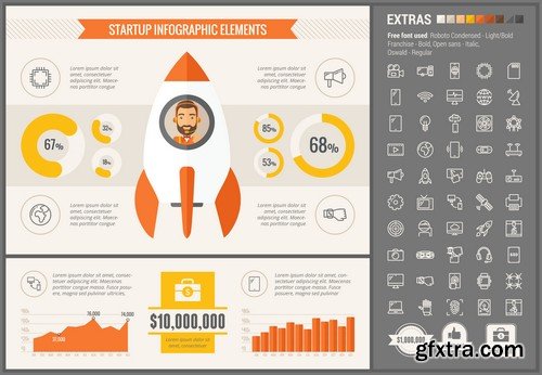 Stock Vectors - Infographic template and elements, 55xEPS