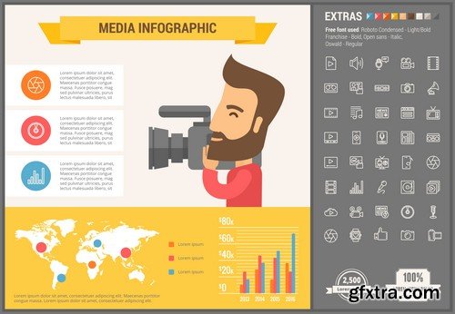 Stock Vectors - Infographic template and elements, 55xEPS