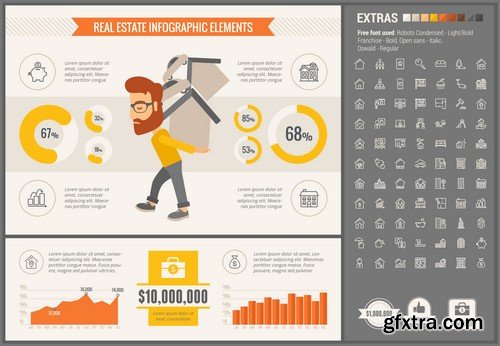 Stock Vectors - Infographic template and elements, 55xEPS