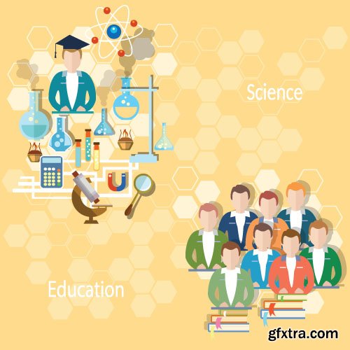 Science & Education - Flat Collection, 50x EPS