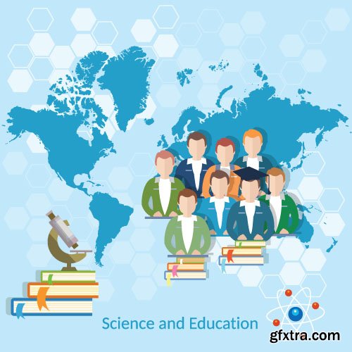 Science & Education - Flat Collection, 50x EPS