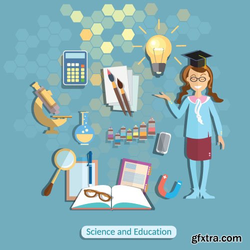 Science & Education - Flat Collection, 50x EPS