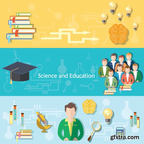 Science & Education - Flat Collection, 50x EPS