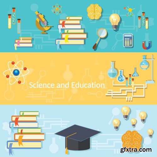 Science & Education - Flat Collection, 50x EPS