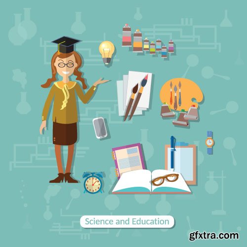 Science & Education - Flat Collection, 50x EPS